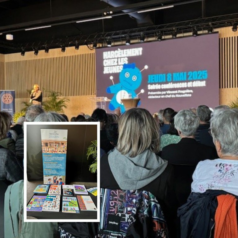 Graines de Paix présente à la soirée des Rotary Clubs du Valais sur le harcèlement scolaire